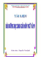 Tài liệu Bồi dưỡng học sinh giỏi Ngữ văn 9 cả năm